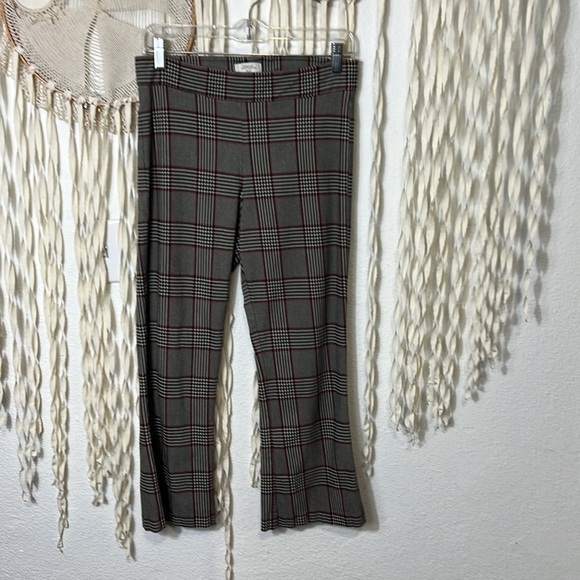 Avenue Montaigne Leo Plaid Crop Flare Size 10 - Picture 3 of 8